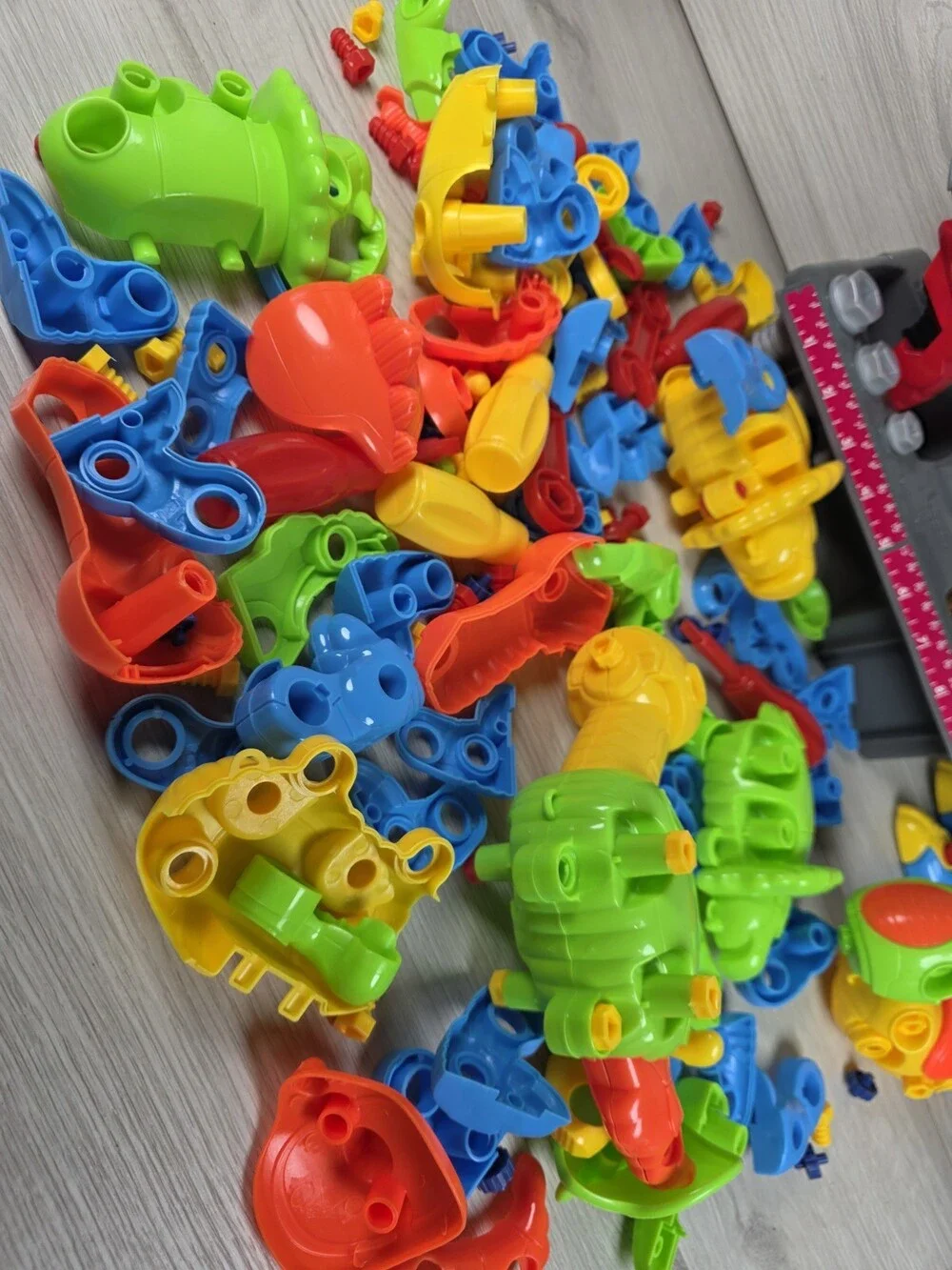 Fisher Price Build & Play Dino Tool Set Parts Lot Drill Toolbox T-Rex SU15